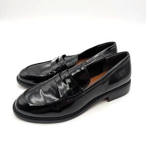 Franco Sarto Alora Penny Loafer Shoes Round Toe Women's Black Size US7.5M EU38